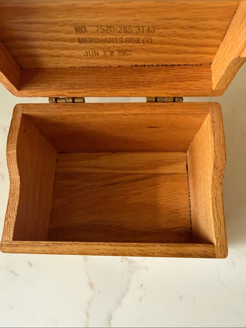 Vintage Wooden Recipe Box 60’s with handwritten recipes - Picture 3 of 9